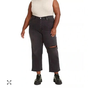 Levi's black/gray Plus Size Wedgie Straight-Leg Jeans size 24W NWT